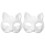 4Pièces Masques Blancs À Peindre Pour Halloween Et Soirée 1