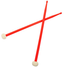 3Paia Bacchette Drumstick Rosse Nylon Doppio Estremità Multiscirocco
