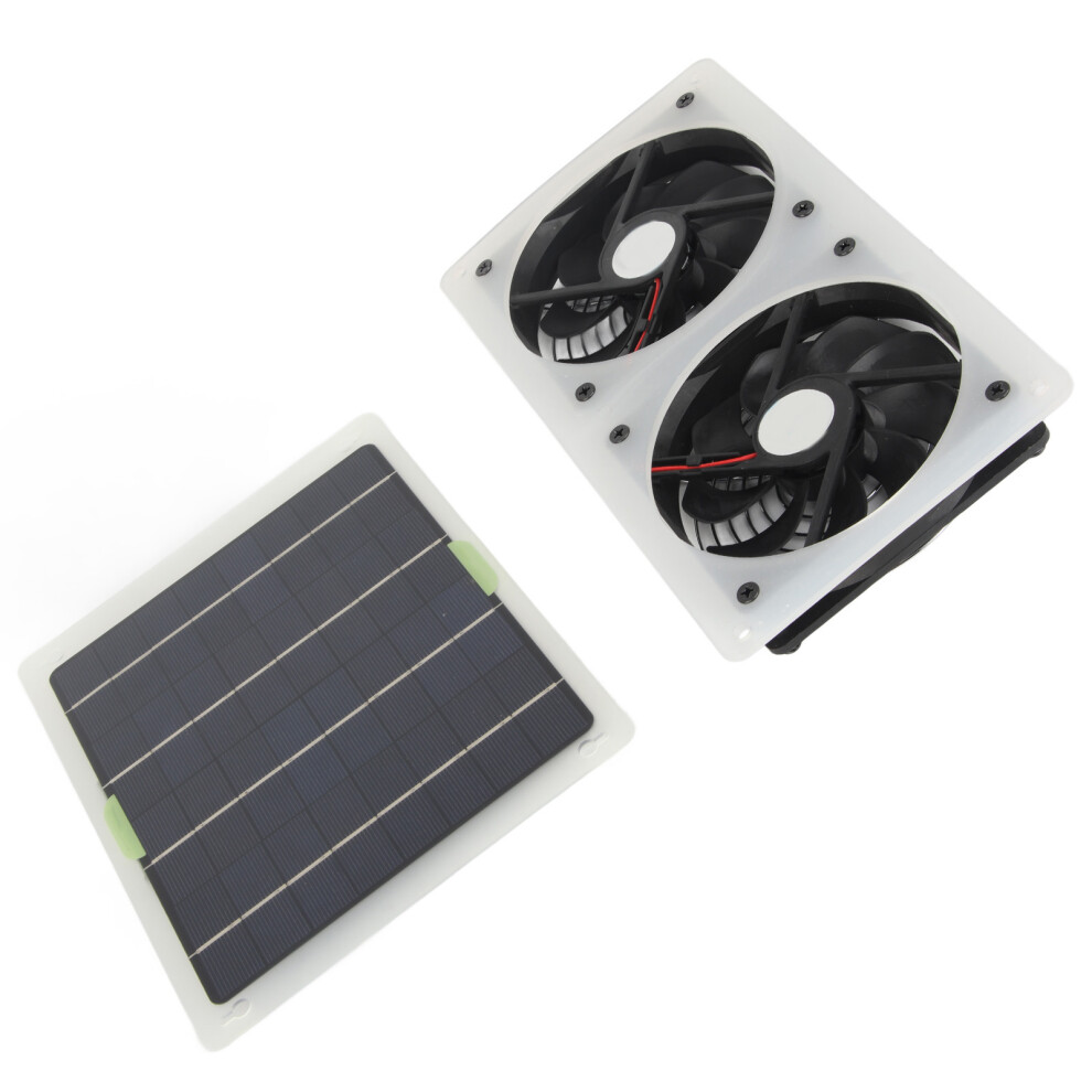 100W Solar Panel Fan Kit Waterproof 25X19cm Greenhouse Ventilation 3181390342608