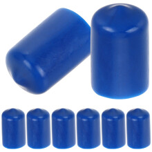 30Pcs Blue Rubber Pool Cue Tip Sleeves Non-Slip Billiard Accessories