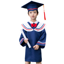 2Pcs Kids Phd Graduation Cap and Gown Set Multi Color Cloak Costume