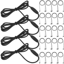 120Conjuntos Cordão De Nylon Preto Kit Lanyard Fácil Para DIY