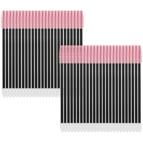 250Pièces Brosse Nylon Rose Jetable Pour Cils Sourcils Usage Voyage