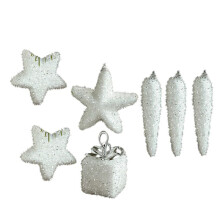 Christbaumschmuck Aus Weißem Schaumstoff, Christbaumschmuck zum Aufhängen, Heimdekoration, Neujahrsgeschenk
