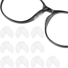Coussinets nasaux pour lunettes, 10 paires de coussinets nasaux en silicone souple Adhésif