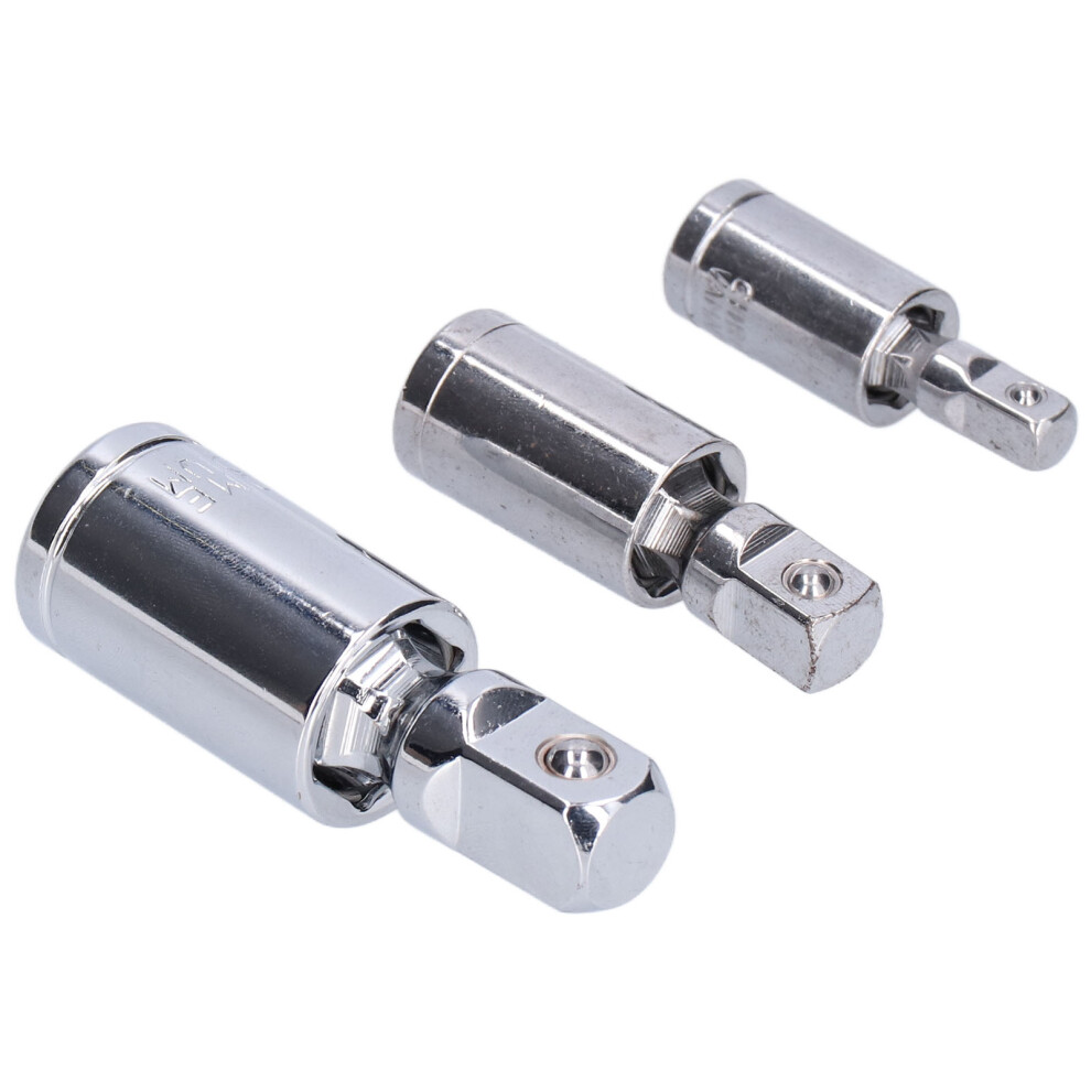 3Pcs Chrome Vanadium Universal Joint Socket Adapters 1/2, 3/8, 1/4 8151391266062