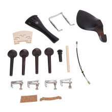 Kit de accesorios para violín de 15 piezas 3/4-4/4 Ébano y metal