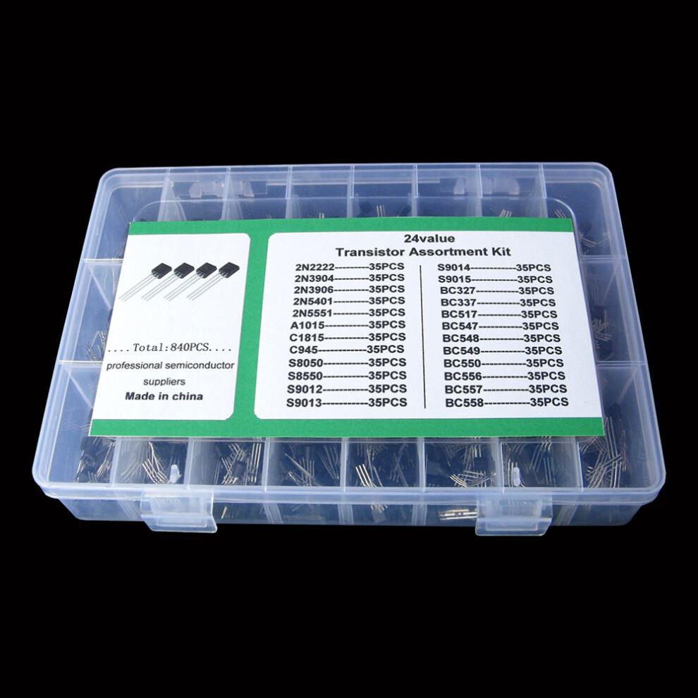 Transistor Collection 840Pcs/Box For Pnp/Npn Bc327 Bc337 Bc547 2N2222 3904 3906 8111391211837