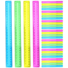 32Pcs Assorted Color Plastic Rulers for Students Architects Measuring