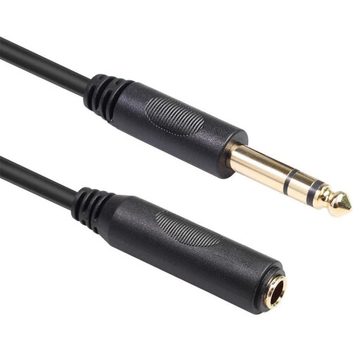 Headphone Extension Cable for Audio Devices 6.35mm Black 2