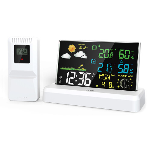 Station météo VA couleur noire, 15,56,59,7 cm