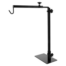 2Pcs Black Metal Adjustable Lamp Stand for Reptile Heating Lamps