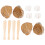 8Conjuntos Mini Kit Baseball E Couro Khaki Para Decoração 1