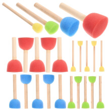 72Pièces Pinceaux Éponge Pour Peinture Enfants Multicolores