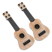6Szt Beżowe Ukulele Plastikowe Zabawki Edukacyjne Instrument Dziecięcy