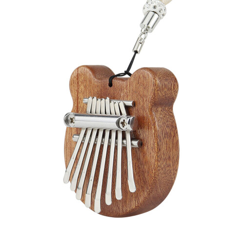 2Ensembles Kalimba Pour Débutants Portable Bois Couleur Marron