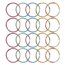 100St Stevige Rvs Sleutelhangers Met Ronde Clip Voor Creatief Gebruik
