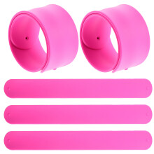 20Pz Bracciali Slap Silicone Rosa Giochi Bambini Party Favor Decor