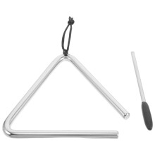 2Jgo Instrumento De Triángulo Para Niños Sonido Claro Y Duradero Plata