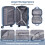 4-Piece Travel Suitcase Set ABS+PC Hard Shell 3