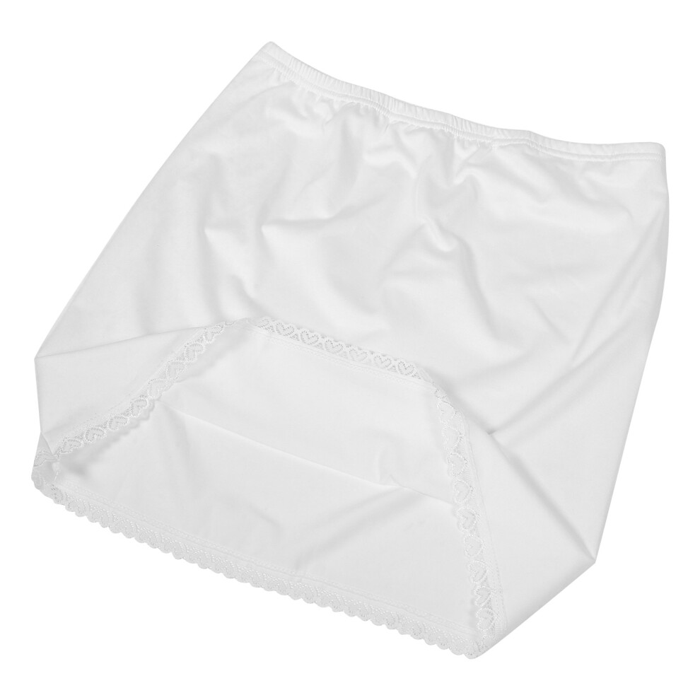 2Pz Sottoveste Mezza Gonna Pizzo Poliestere Bianco Multifunzione-image