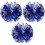 6Pcs Reusable Blue Plastic Pom Poms Cheerleading Props for Playing 1