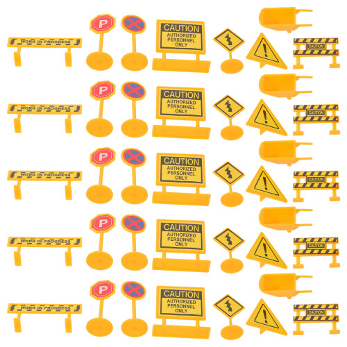 112Pz Stradali Miniature Gialli ABS Gioco Educativo Bambini