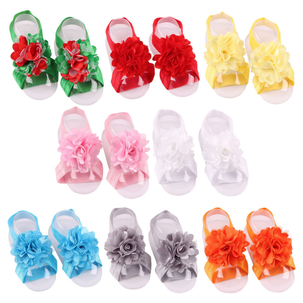 16Pz Piedi Bambina Fiore Pizzo Confortevole Decor