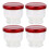 12Pz Contenitori Rossi Per Dessert Yoghurt E Ramekin 1