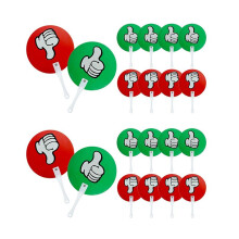 Confezione da 20 Palette per Voto nel Classe con Pollice Giù, Forniture per Aule per Piccoli Gruppi, Forniture per Insegnanti, Sì o No