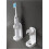 Electric Toothbrush Holder, Multifunctional Plastic Self-adhesive Wall Mounted Toothpaste Organizer Rack 2 1