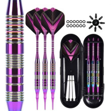 Dartsset - ZHUODIKE - 21 g darts - Plastic punt - Onbreekbaar aluminium - Paars