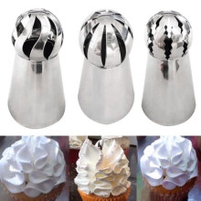 Pastry Nozzle - Flower - 3 pieces - Cake Decorating - Kitchen - Cream
