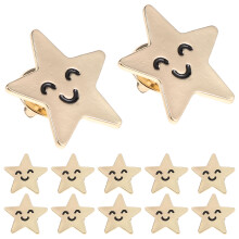 48Pz Decorazione Stella Oro, Brooch Per Festa E Uso