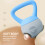 (4KG, Light Blue and Grey) SPORTNOW Kettlebell with Non-Slip Handle 3
