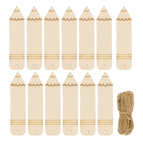 80Ud Marcapáginas De Madera Sin Acabado Khaki Para Decorar Y Regalar