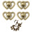 12Pz Borse Serrature Mini Cuore Metallo Scuro 1