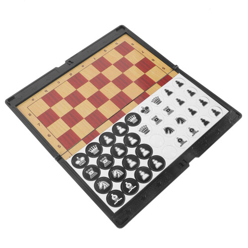 2Sets Draagbaar Schaakspel Kind PVC Voor Vouwbaar