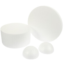 4Pz Cake Dummy in Schiuma Leggera Bianca Per Decorazioni E