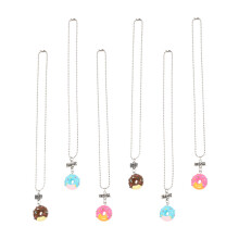 30Pièces Colliers Plastique Colorés Accessoire Décoratif Donut