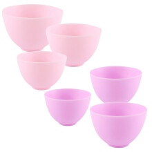 12Pcs Silicone Facial Mask Bowls Durable Pink Mixing Bowls for DIY