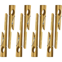24Pcs Brown Bamboo Test Tube Clips Strong Chemical Experiment Clamps