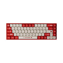 AJAZZ AK680 Gaming Mechanical Keyboard ABS Keycap 68 Keys Wired Keyboard Hot Swap for Pc Laptop Red and White C