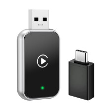 Trådlös Carplay-Biladapter Android AUTO WiFi och  med USB-C-Adapter Uppgradera Trådbunden CarPlay Till Trådlös Carplay