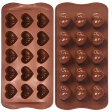 Pieces Silicone Chocolate Heart Molds, for Chocolates, Cakes, Jelly, Pudding, Non-Stick Silicone Fondant