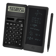 Calculator with Notepad, 12 Digits LCD Display Solar Desktop Calculator Portable Calculator for Office, School and Home