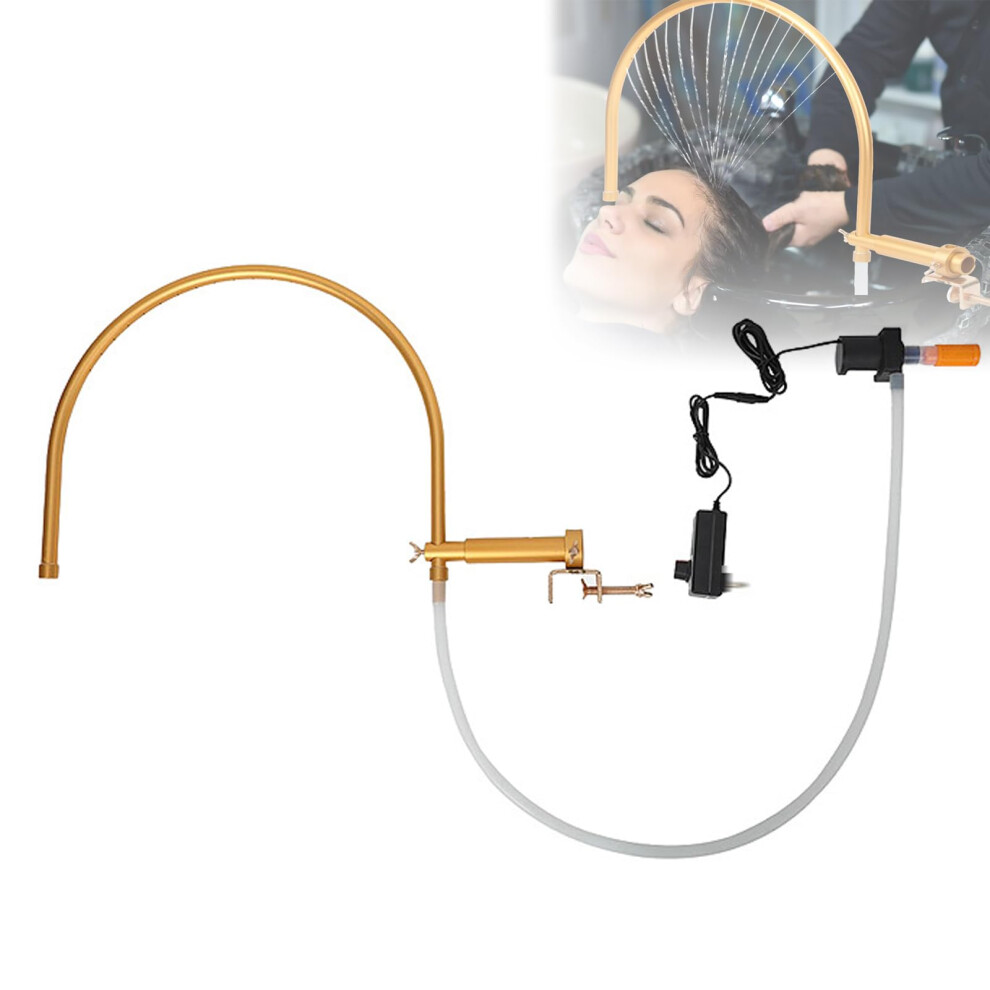 Shampoo Bowl Waterfall, Head Spa Hydrotherapy, 180 Swivel, 20 Outlets, Adjustable Mounting Clips