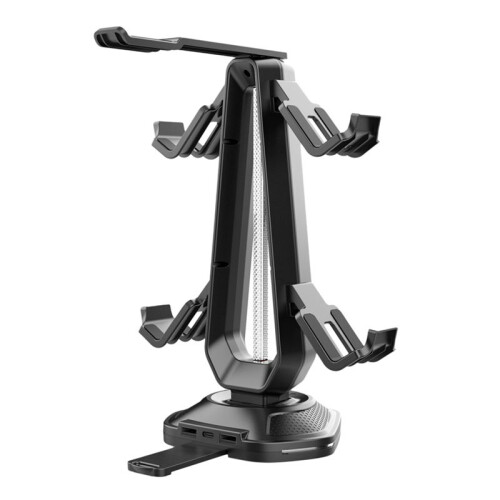 Multifunctional Gaming Controller Headset Stand RGB Lighting Dual USB Charging  Desk Controller Holder 1