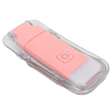 Wiederaufladbare USB-LED-Lesezeichen-Leuchte, 3 Helligkeitsstufen, Pink