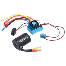 Conjunto de motor ESC sin escobillas ultraligero para coche RC 1/10, alto par, resistente al agua y al polvo, con disipador de calor y tarjeta de